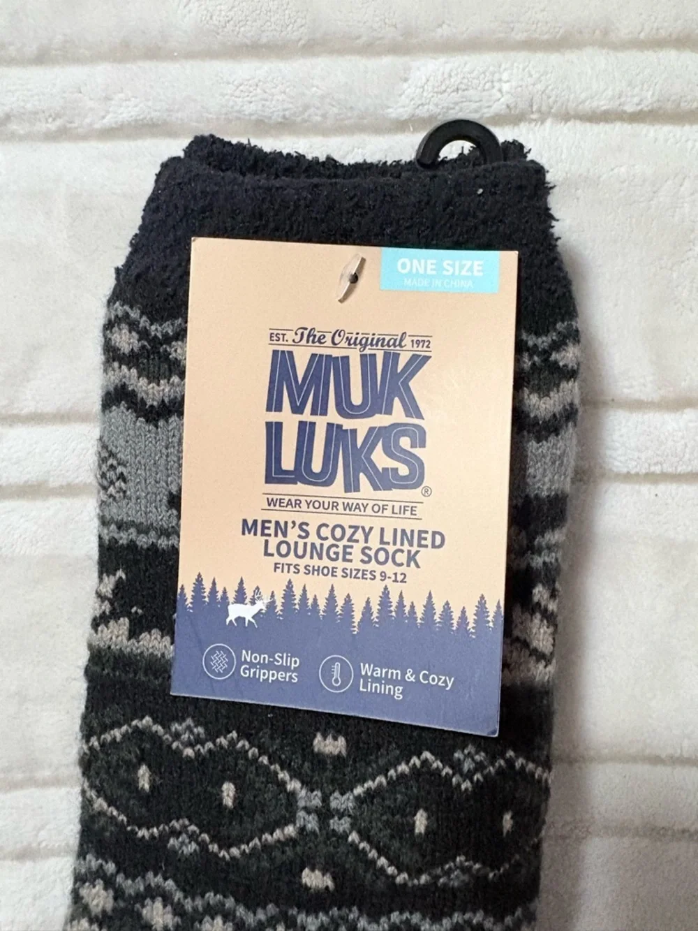 Muk Luks Men's Cozy Lined Lounge Socks NWT